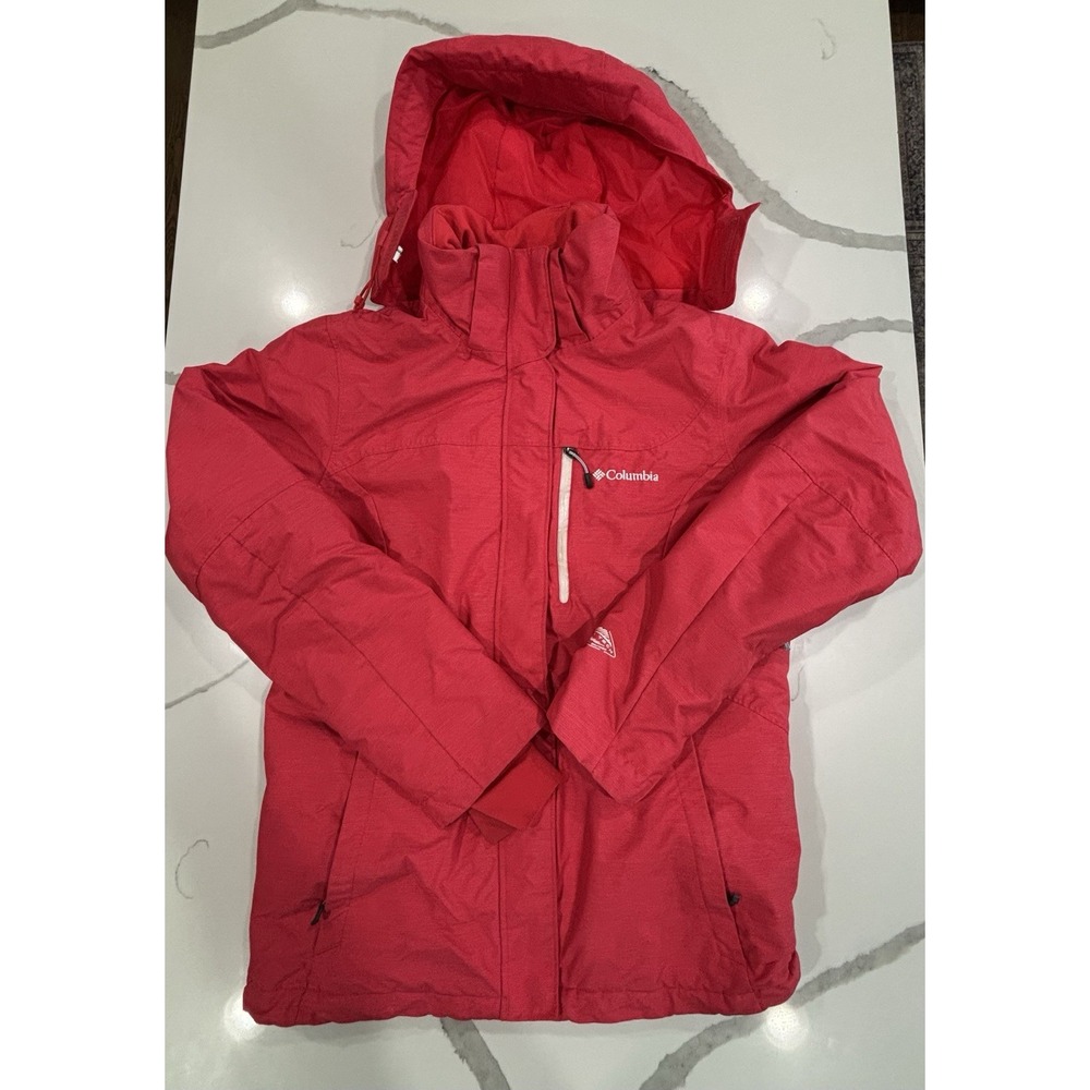 Columbia Winter Coat Snow Daze Thermal Coil Women Sz M Pink Insulated Ski